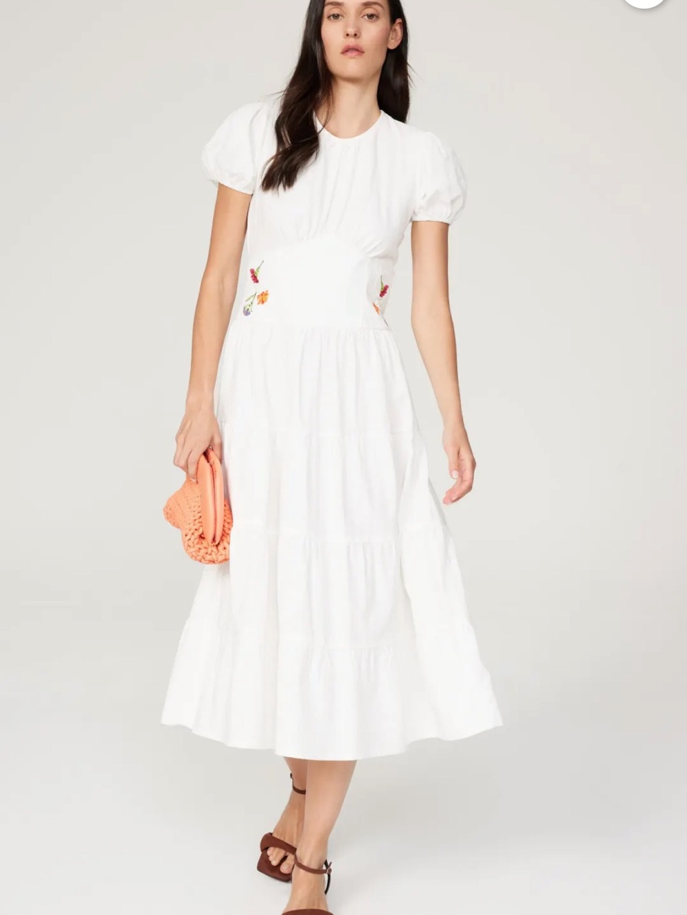 Lisa Says Gah Madison Dress White Embroidered Sz S